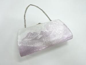 リサイクル　佐賀錦雲に古典柄模様織出し和装バッグ